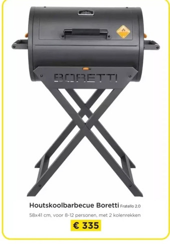 Houtskoolbarbecue boretti fratello 2.0