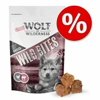 Zooplus Extra voordelig! Wolf of Wilderness Snack - Wild Bites 180 g The Taste Of Scandinavia aanbieding