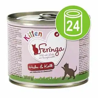Zooplus 24x200g Kitten Kalkoen Feringa Kattenvoer aanbieding