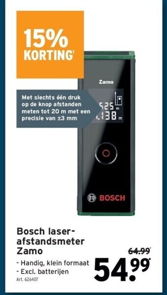 GAMMA Bosch laser- afstandsmeter  zamo aanbieding