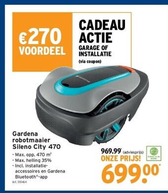 GAMMA Gardena robotmaaier sileno city 470 aanbieding