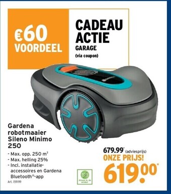 GAMMA Gardena robotmaaier sileno minimo 250 aanbieding