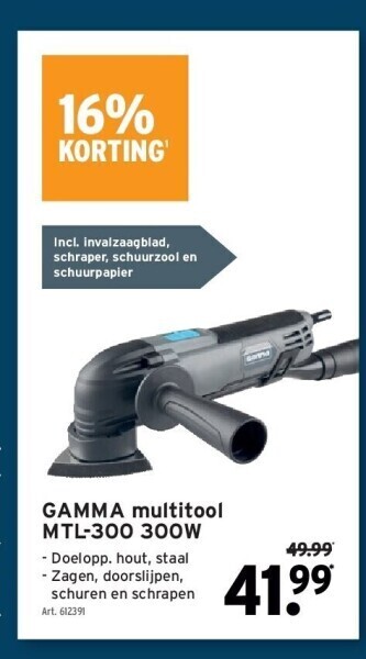 GAMMA Gamma multitool mtl-300 300w aanbieding