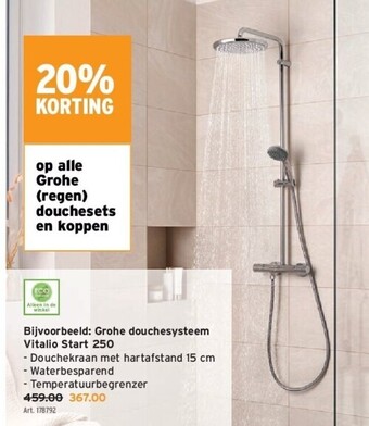 GAMMA Grohe douchesysteem vitalio start 250 aanbieding