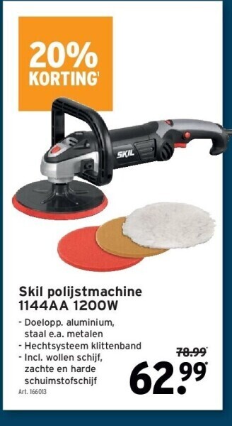 GAMMA Skil polijstmachine 1144aa 1200w aanbieding