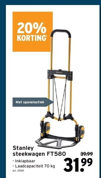GAMMA Stanley steekwagen ft580 aanbieding