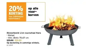 GAMMA Livn vuurschaal nara - metaal aanbieding