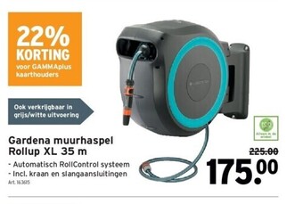 Gardena muurhaspel rollup xl 35 m