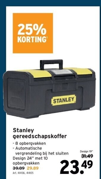 GAMMA Stanley gereedschapskoffer aanbieding