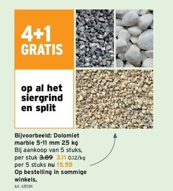 GAMMA Dolomiet marble 5-11 mm 25 kg aanbieding