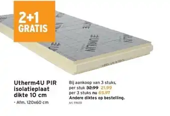 GAMMA Utherm4u pir isolatieplaat dikte 10 cm aanbieding