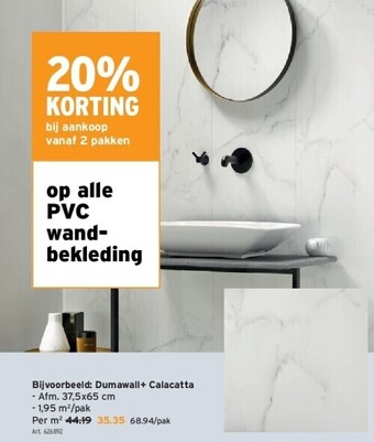 GAMMA Dumawall+ calacatta aanbieding
