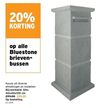 GAMMA Op alle bluestone brievenbussen aanbieding