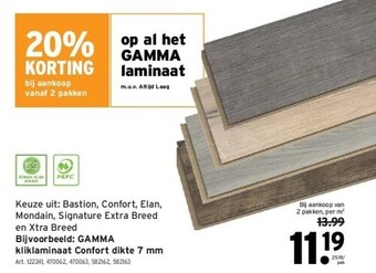 GAMMA Op al het gamma laminaat aanbieding