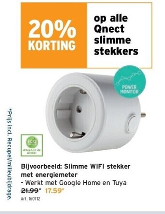 GAMMA Slimme wifi stekker met energiemeter aanbieding