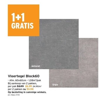 GAMMA Vloertegel block60 aanbieding