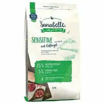 Zooplus 2kg Sensitive met Gevogelte Sanabelle Kattenvoer aanbieding
