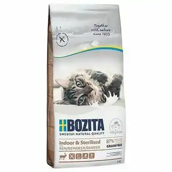 2x10kg Grainfree Indoor & Sterilised Rendier Bozita Kattenvoer