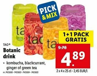 Lidl Botanic drink aanbieding