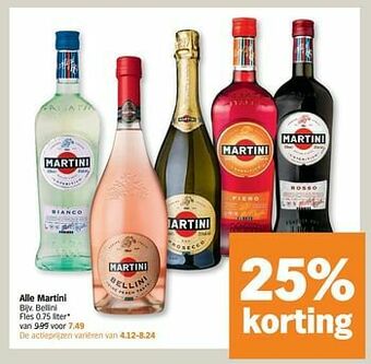 Albert Heijn Martini bellini aanbieding