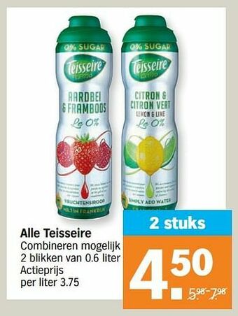 Albert Heijn Alle teisseire aanbieding