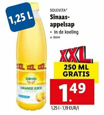 Lidl Sinaasappelsap aanbieding