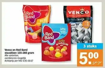Albert Heijn Venco en red band aanbieding