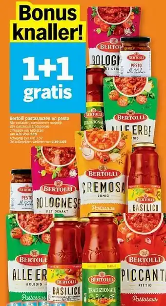 Albert Heijn Bertolli pastasaus tradizionale aanbieding