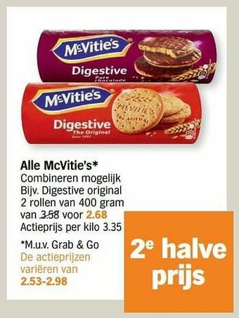 Albert Heijn Mcvitie`s digestive original aanbieding