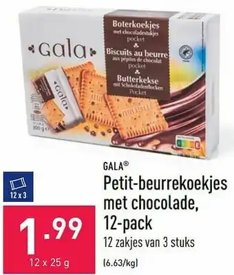 ALDI Petit-beurrekoekjes met chocolade aanbieding