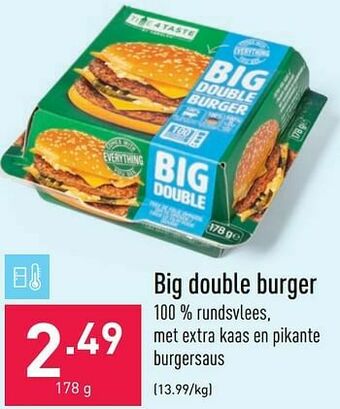ALDI Big double burger aanbieding