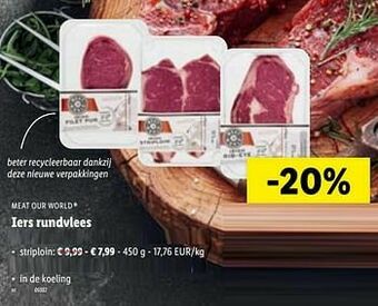 Lidl Iers rundvlees striploin aanbieding