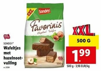 Wafeltjes met hazelnootvulling