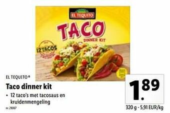 Lidl Taco dinner kit aanbieding