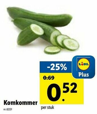 Lidl Komkommer aanbieding