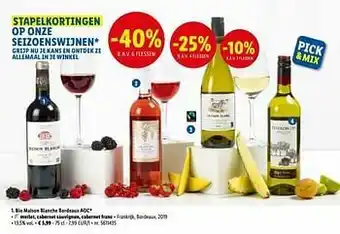Lidl Bio maison blanche bordeaux aoc aanbieding