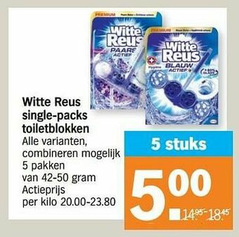 Albert Heijn Witte reus single-packs toiletblokken aanbieding