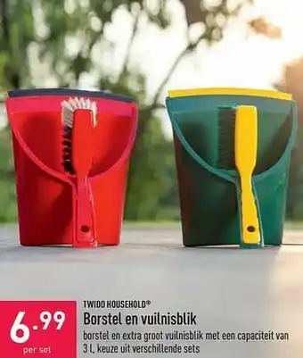 Borstel en vuilnisblik