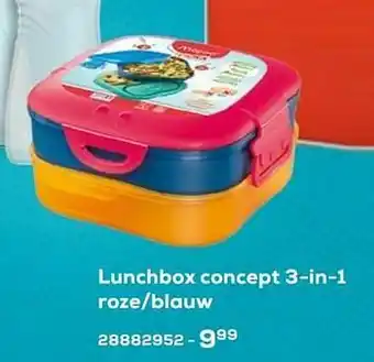 Supra Bazar Lunchbox concept 3-in-1 roze-blauw aanbieding
