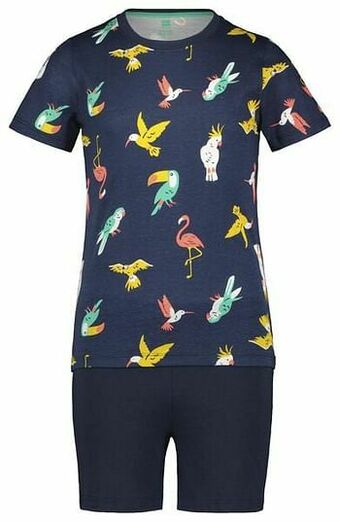 HEMA Kindershortama Vogels Donkerblauw (donkerblauw)