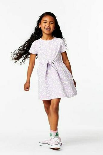HEMA HEMA Kinderjurk Bloemen Lila (lila) aanbieding