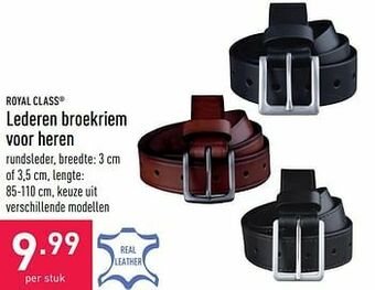 ALDI Lederen broekriem voor heren aanbieding