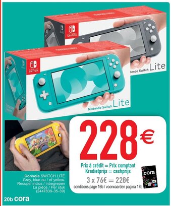Cora Console Switch Lite aanbieding