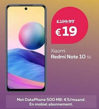 Proximus Xiaomi redmi note 10 5g aanbieding