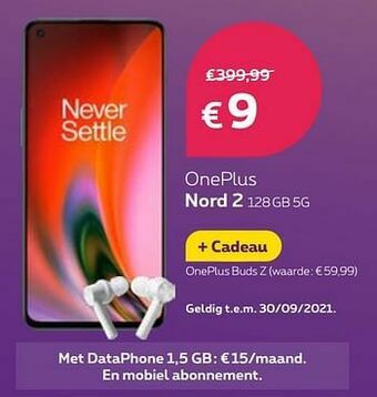 Proximus Oneplus nord 2 128gb 5g aanbieding