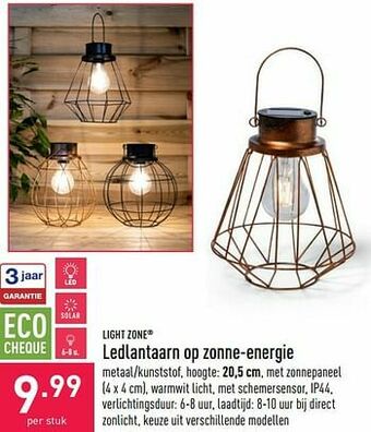 ALDI Ledlantaarn op zonne-energie aanbieding