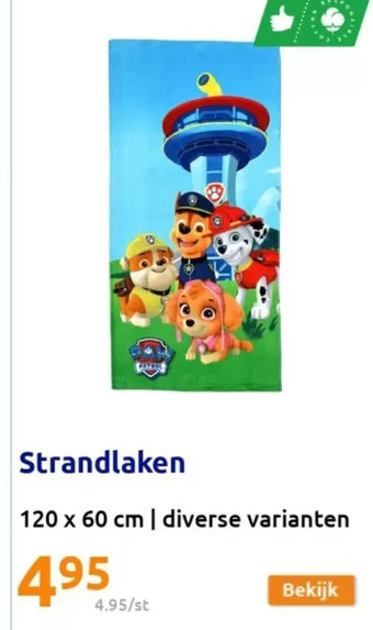 Action Strandlaken aanbieding