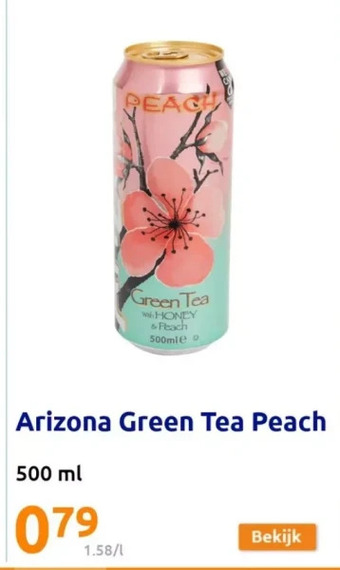 Action Arizona green tea peach aanbieding