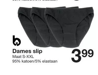 Zeeman Dames slip aanbieding