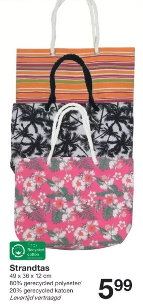 Zeeman Strandtas aanbieding